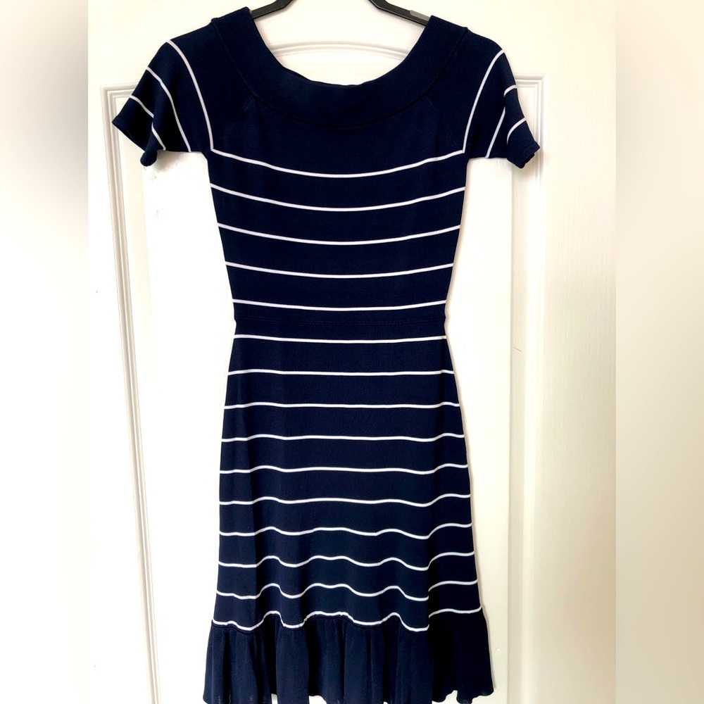 Navy Blue/White Stripe Dress